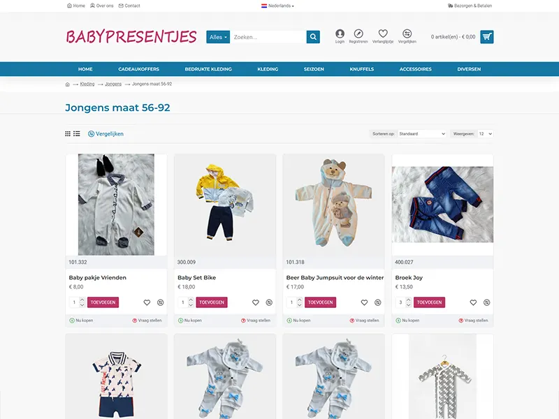webshop babypresentjes